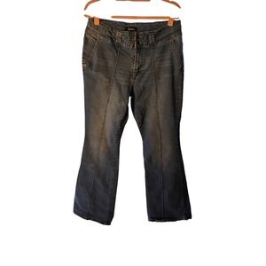 d.‎ jeans Women's Size 14 Wide Leg Flare Denim Jeans Dark Wash High Rise Modern